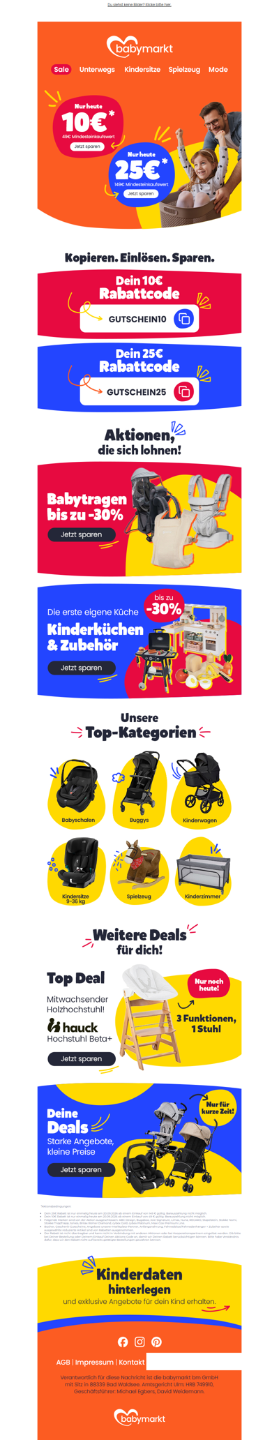 Hol dir deinen 10 € oder 25 € Gutschein!🧡