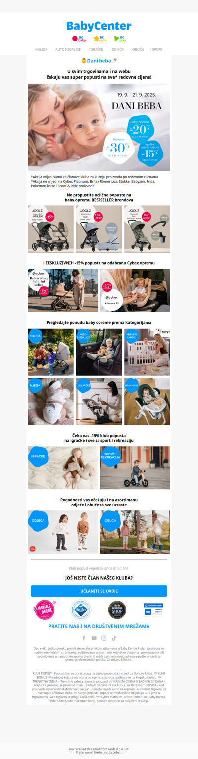 👶Dani beba🍼 do -30% na sve* za vaše mališane!