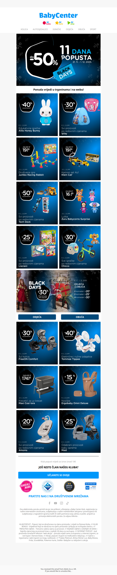 📣 Black days s do -50% POPUSTA još traju!