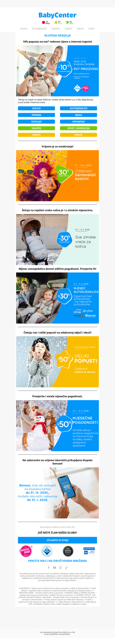 Samo danas 📣 -10% na sve* redovne cijene