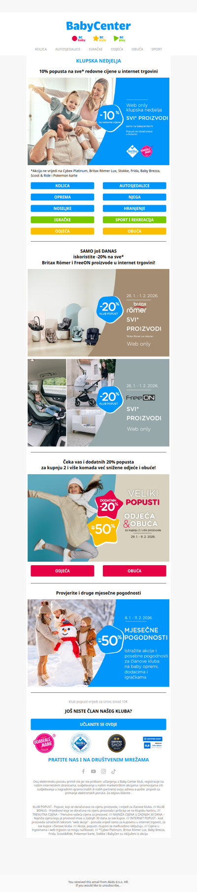 Najmanje -10% na sve* za članove kluba! 😃