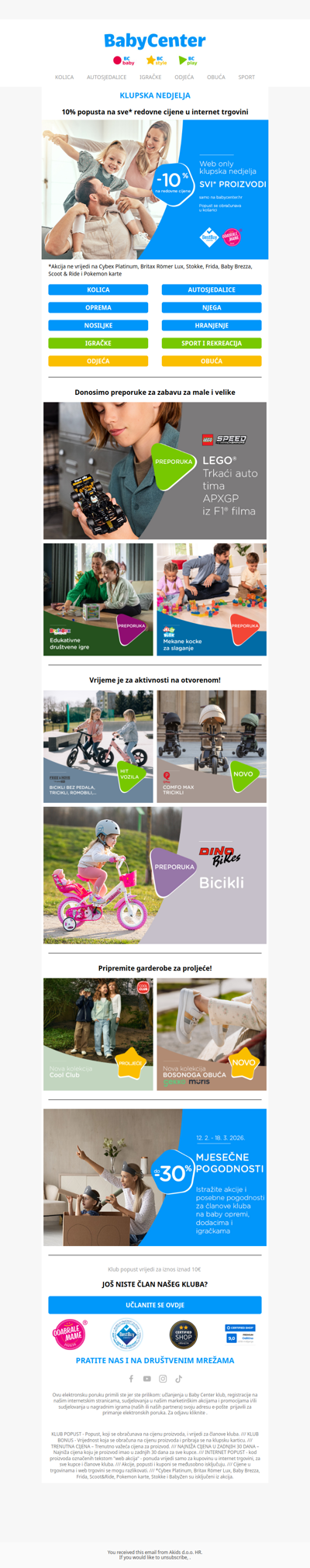 Najmanje -10% na sve* za članove kluba!