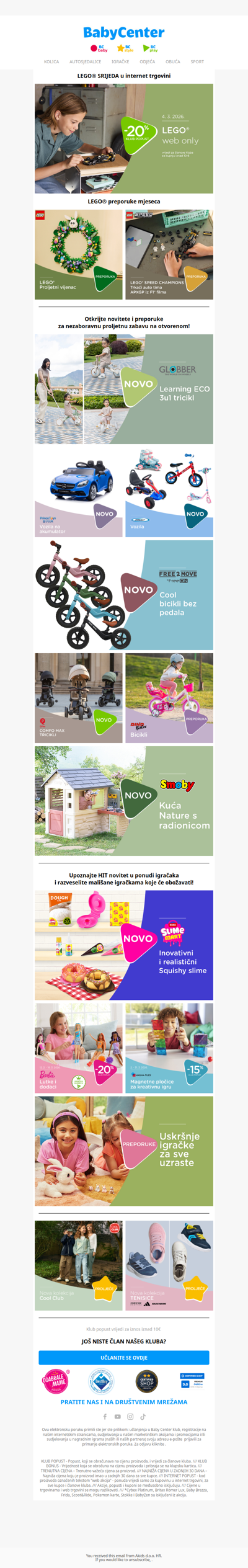 📣 -20% na LEGO®️samo danas!