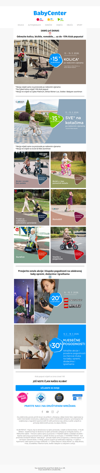 Do -15% na kolica i sve na kotačima!