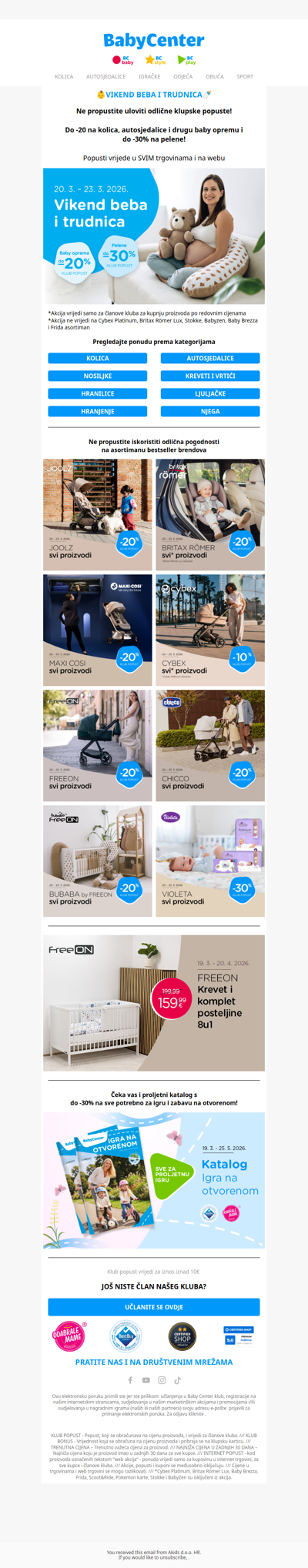 Vikend beba i trudnica: do -30% na sve* za najmlađe!👶