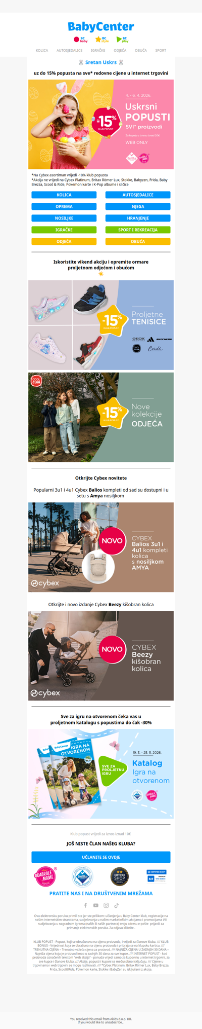 🐰Sretan Uskrs uz do -15% na sve* redovne cijene!