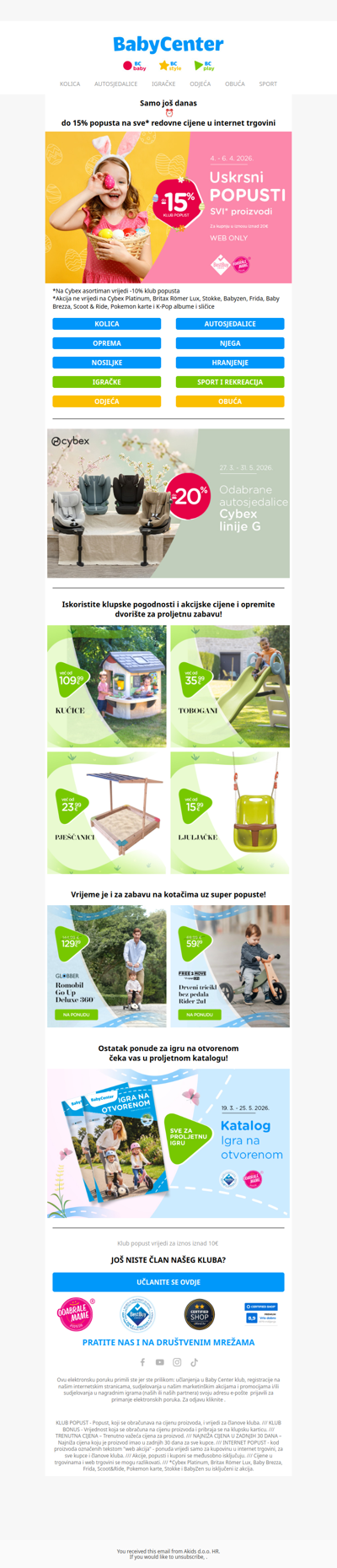 📣SAMO još DANAS iskoristite uskrsne POPUSTE!🐰