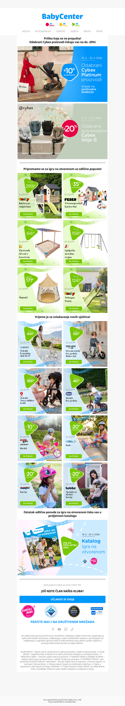 Odabrani Cybex proizvodi do -20% 👀