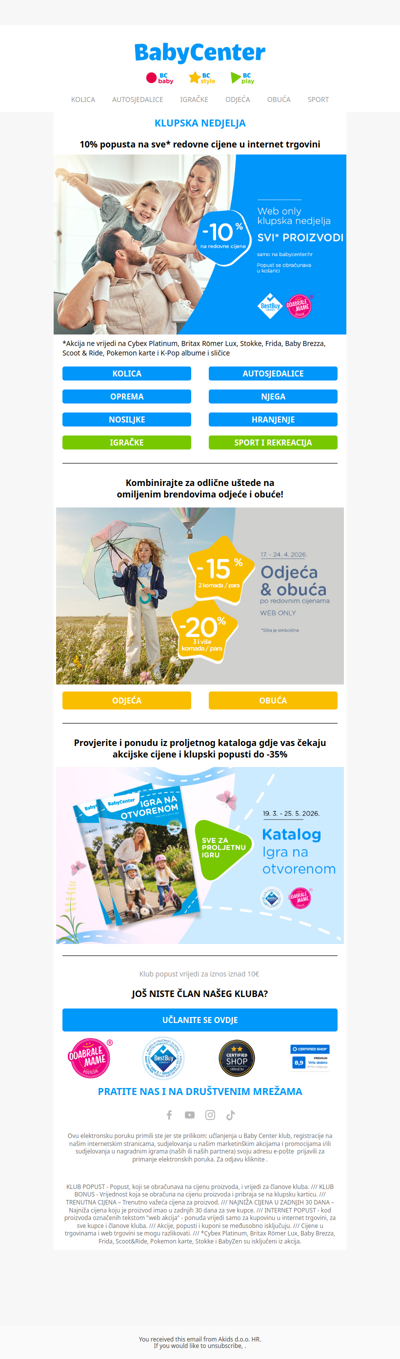 Najmanje -10% na sve* za članove kluba!