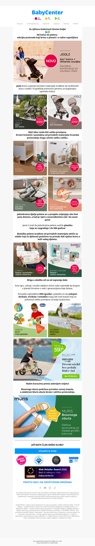 🌍 Dan planeta Zemlje: biraj održivo za svoju bebu