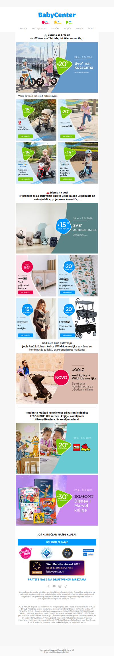 📣Do -20% 🚲 zabava na kotačima čeka!