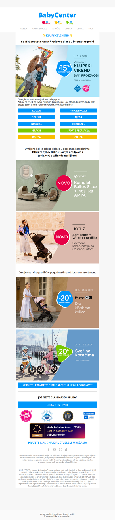 Klupski vikend ✨ do -15% na sve* redovne cijene