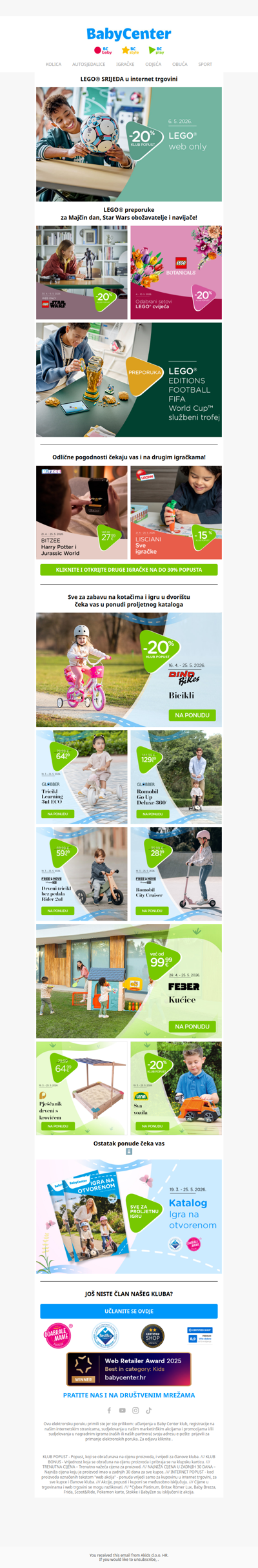 📣 -20% na LEGO®️samo danas!