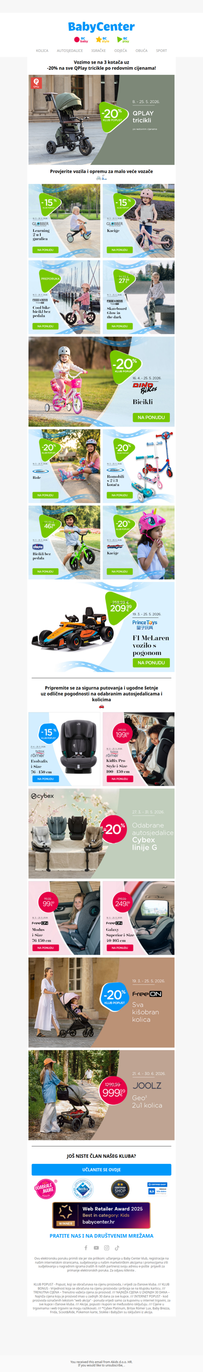 Vozimo se na 2, 3 i 4 kotača uz 🔝 popuste! 🚲🚗