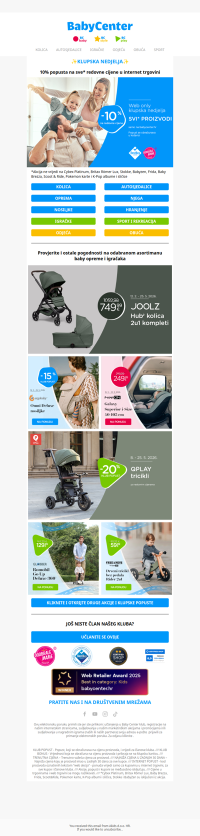 Najmanje -10% na sve* za članove kluba!