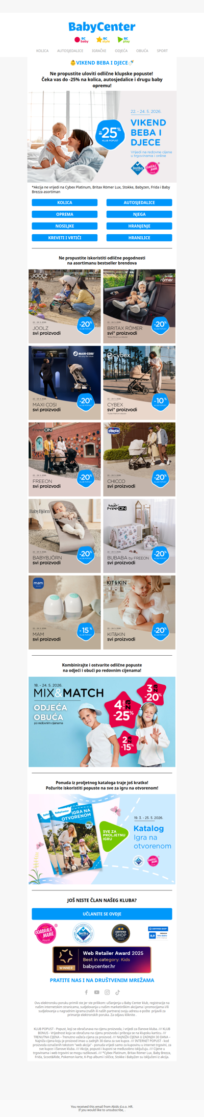 Vikend beba i djece 👶 sajamski popusti do -25%