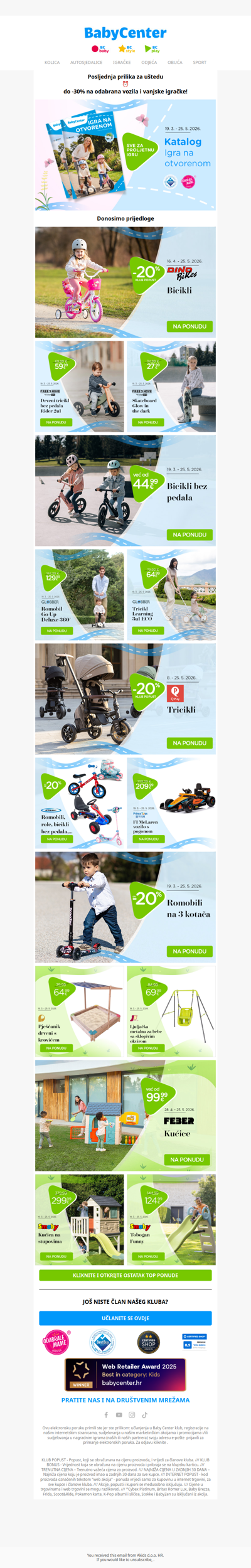 ZADNJI DAN proljetnog kataloga i popusta do -30%
