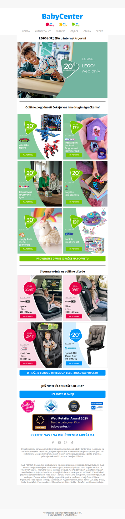 📣 -20% na LEGO®️samo danas!