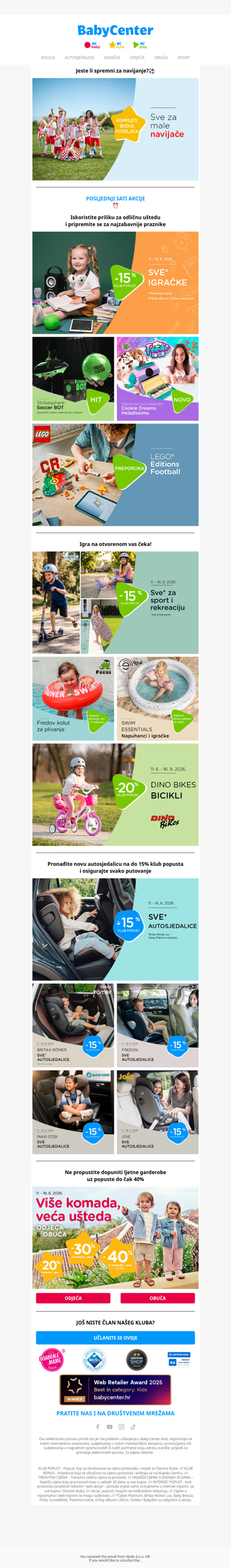 📣Do PONOĆI: do -15% na igračke i autosjedalice