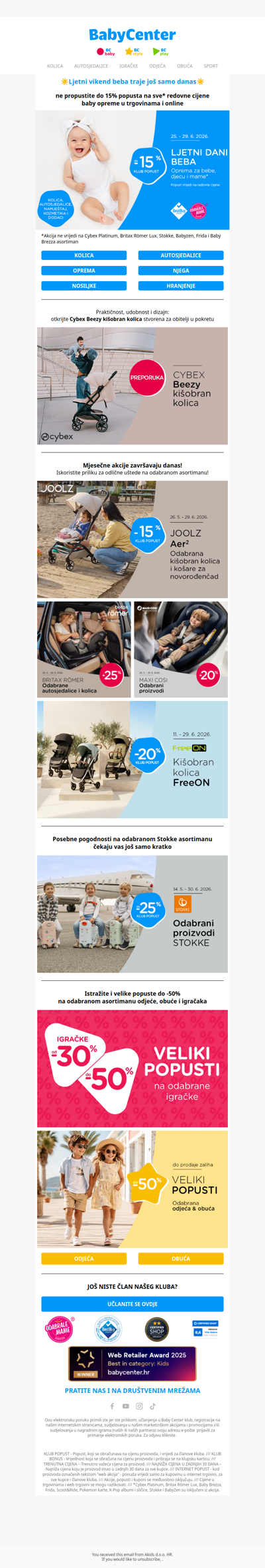 💥SAMO još DANAS do -15% na baby opremu*!