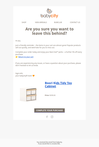 Still thinking it over? Your cart won’t wait forever