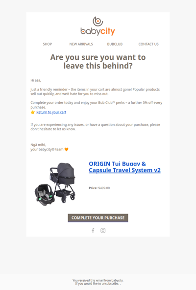 Still thinking it over? Your cart won’t wait forever