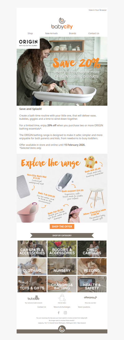 Save & Splash – 20% Off ORIGIN Bathing Must-Haves 🛁