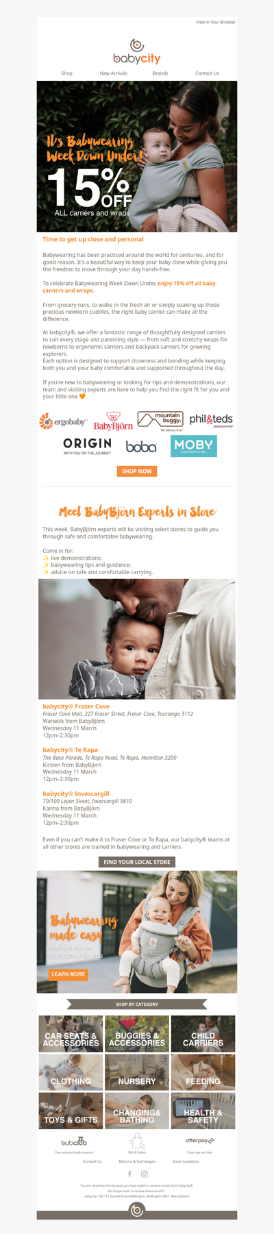 Carry them close this Babywearing Week 🧡