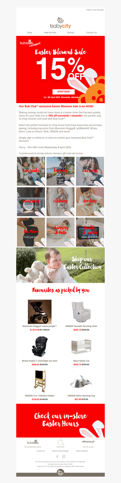 Your exclusive 15% off storewide is on NOW 🐣