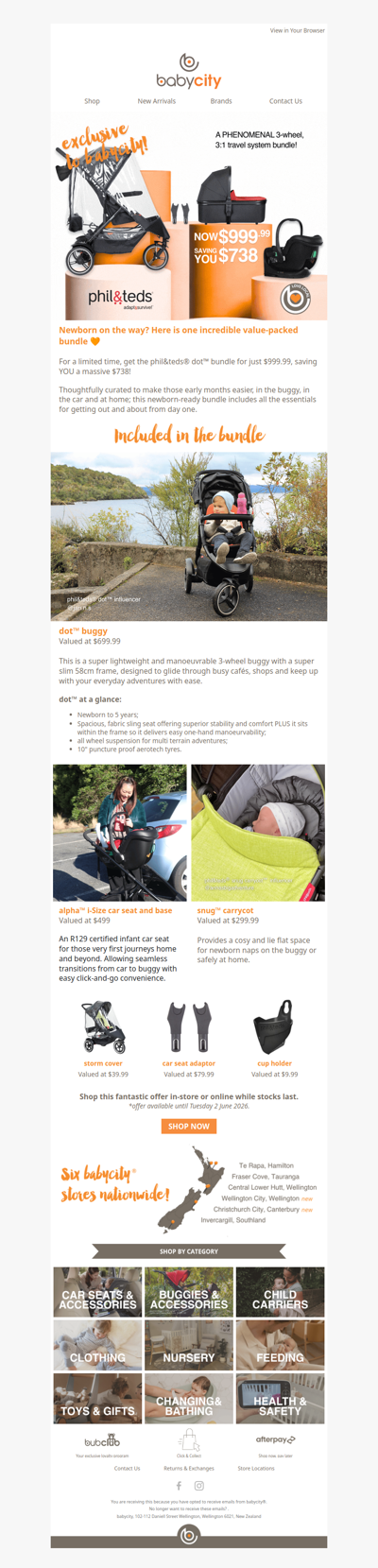Save $738 on phil&teds® dot™ buggy bundle