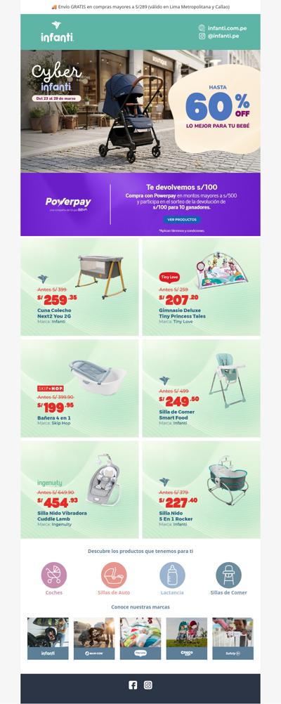 Cyber Infanti: hasta 60% en lo que necesitas ✨