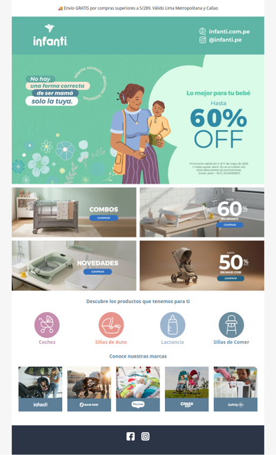 Hasta 60% OFF 💚 Todo para tu bebé