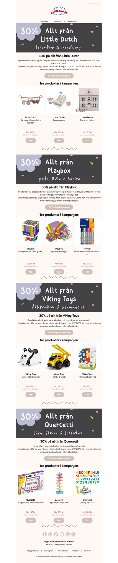 4 starka kampanjer från 4 varumärken. 💥 Redo för fynd