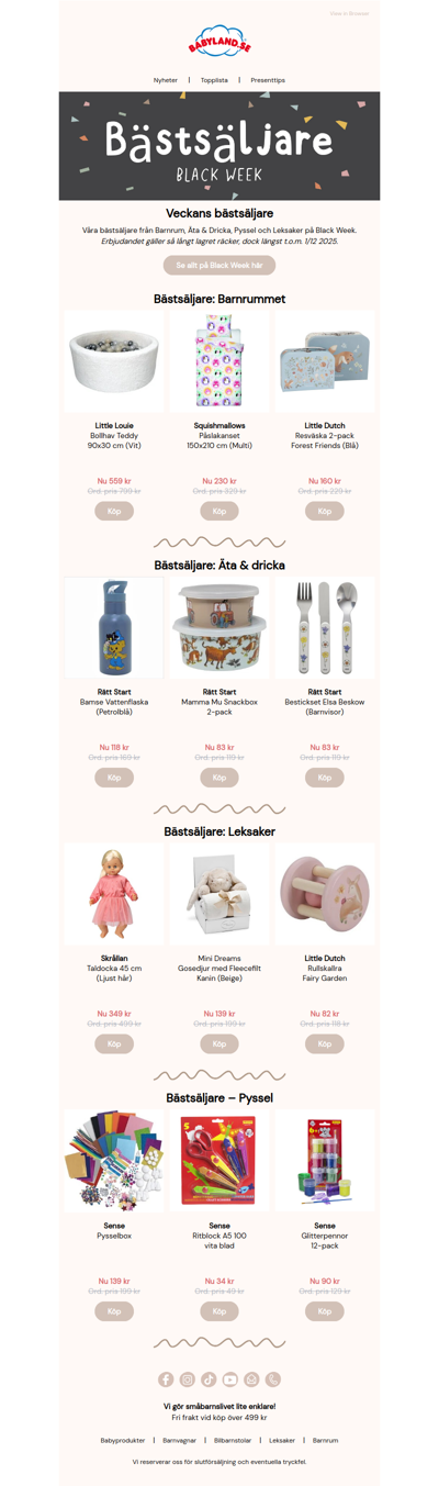 Black week 30% : flera av bästsäljarna🥇 🥈🥉