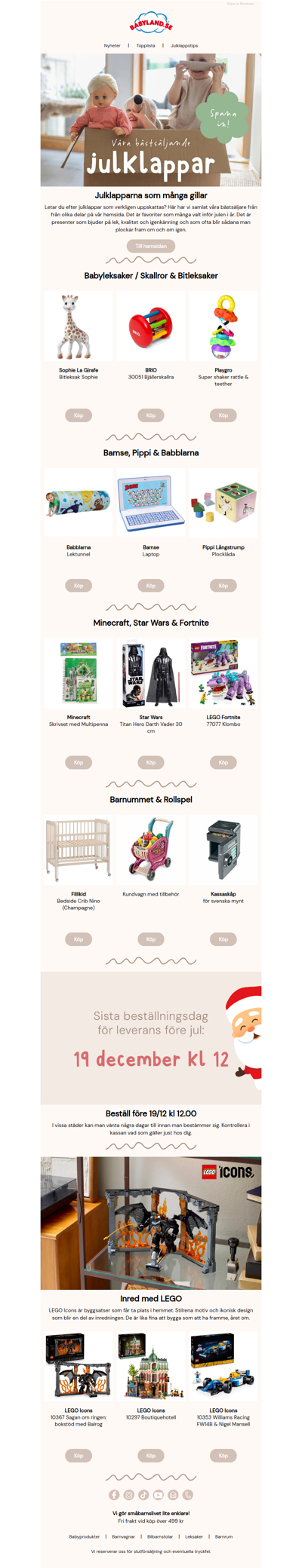 Våra bästsäljande julklappar | LEGO Icons för hemmet