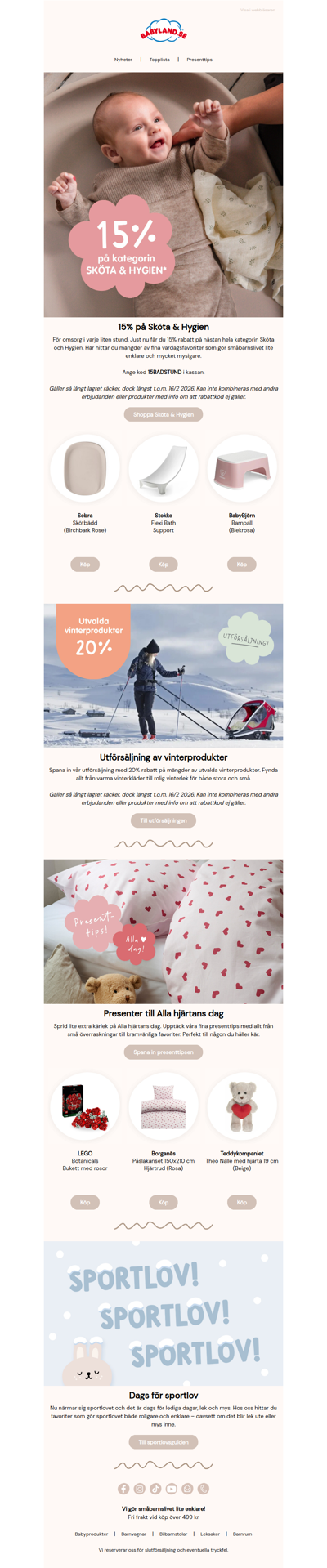 15% på kategorin Sköta & Hygien 🫧 | Presenttips Alla hjärtans dag ♥️