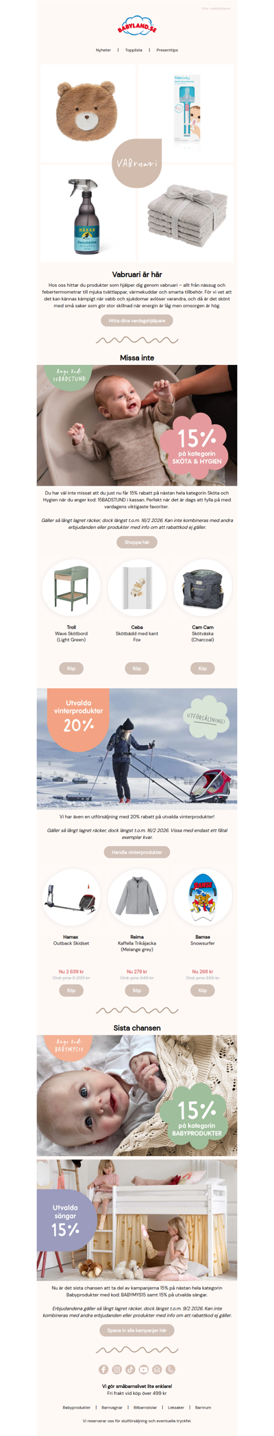 VABruari! ❤️‍🩹 | 15% på kategorin Sköta & Hygien