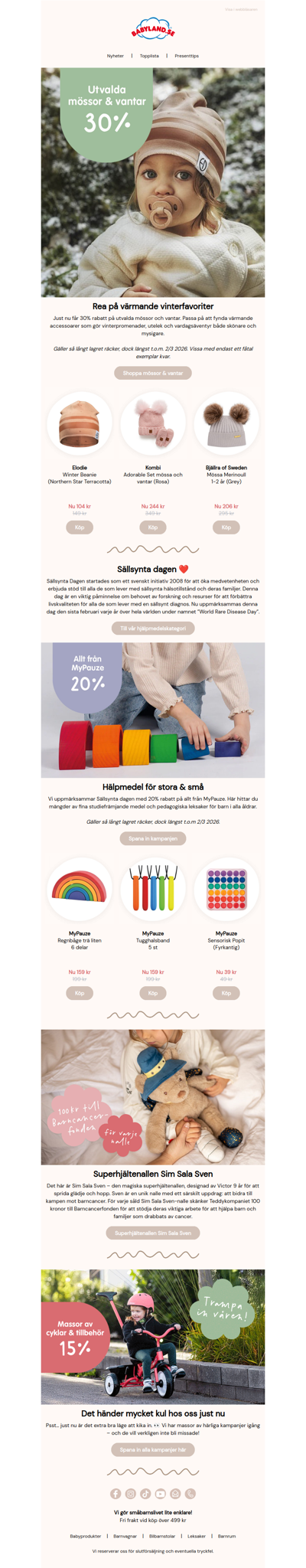 REA: 30% på utvalda mössor & vantar ❄️