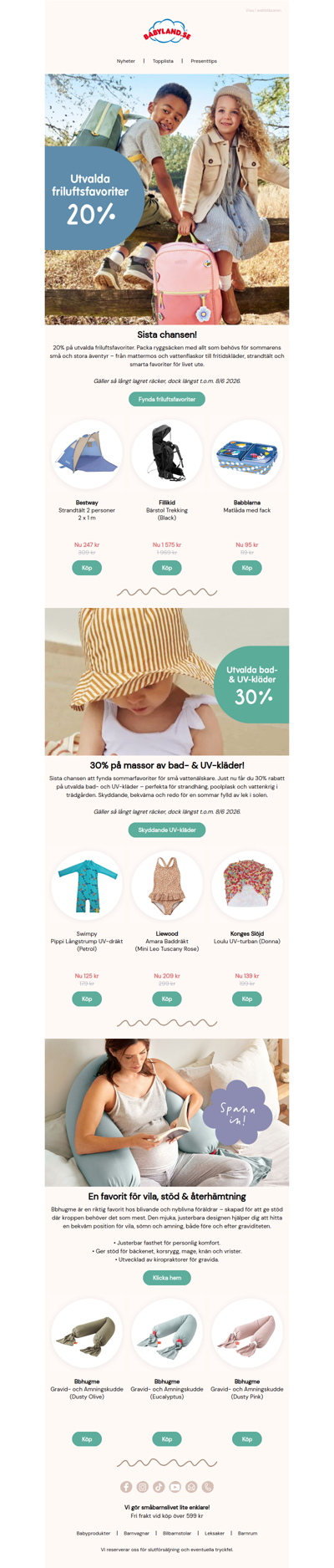 ⏰ Sista chansen: 20% på utvalda friluftsfavoriter