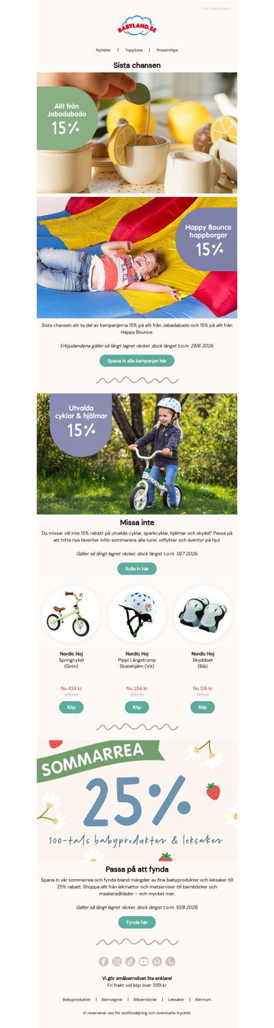 Sista chansen: 15% på Jabadabado & Happy Bounce ⏰
