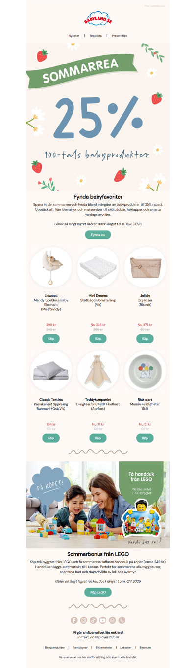 100-tals babyprodukter till sommarens bästa priser 🧸