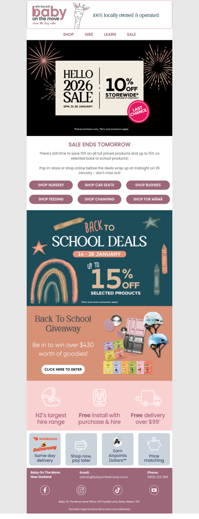 Hurry, sale ends tomorrow!