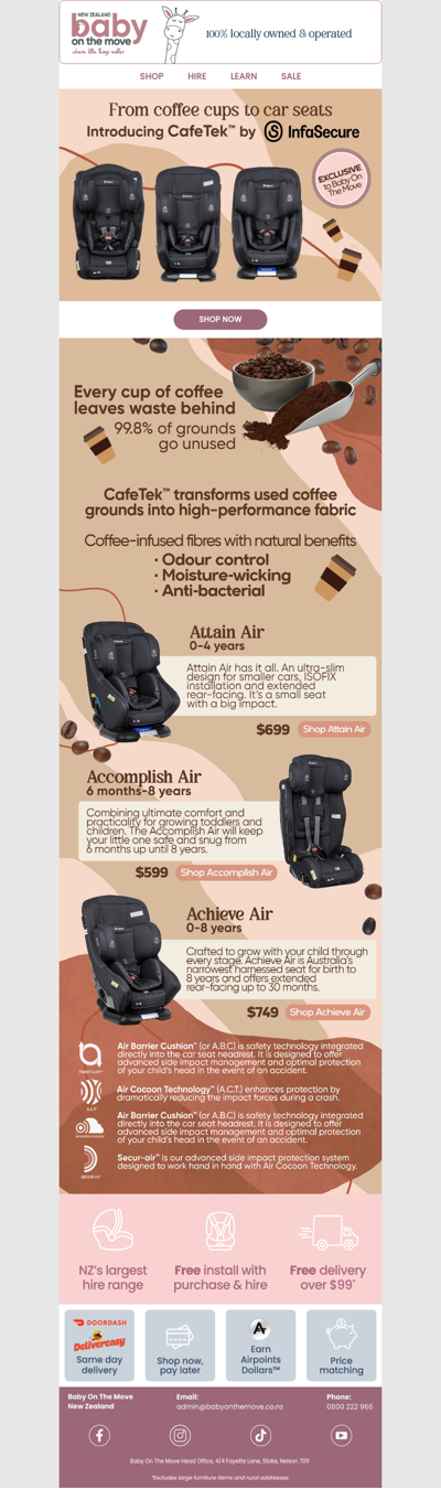 When coffee meets car seats ☕