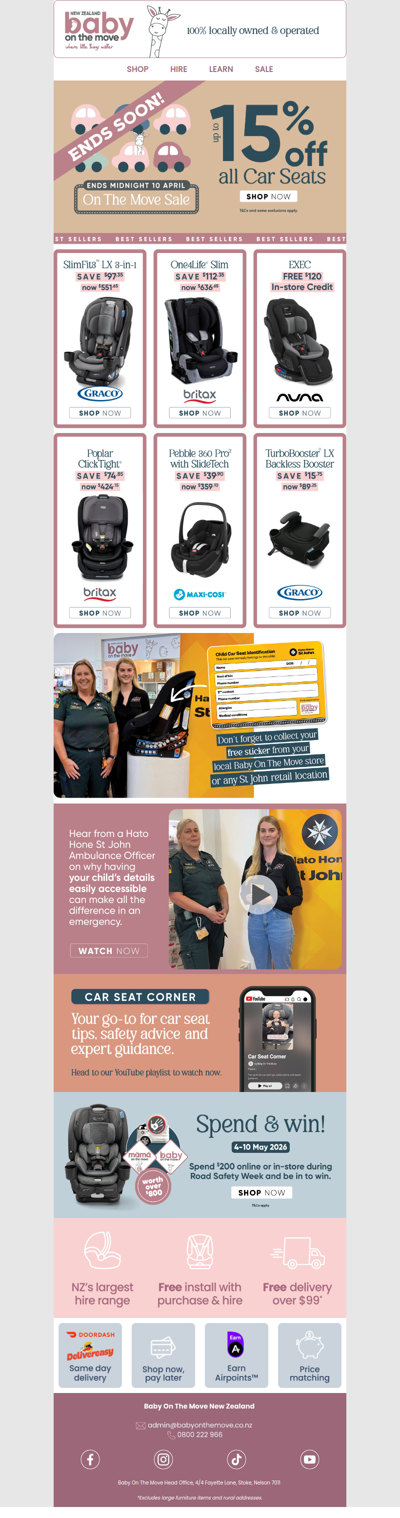 3 days left to save on car seats 🚘