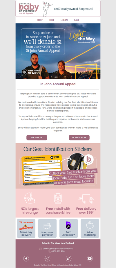 Shop today & support St John 💛