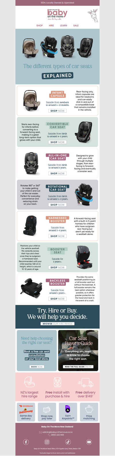 Different types of car seats explained 🚗