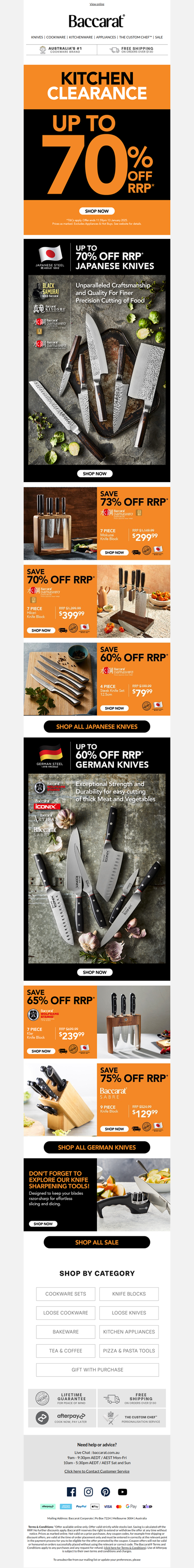 Australia's Favourite Knives on SALE!