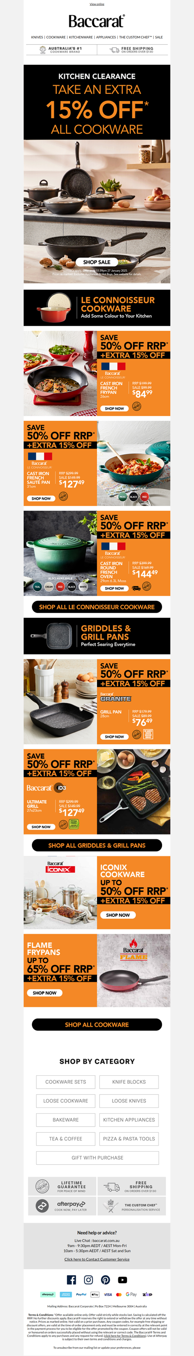 Extra 15% Off - Le Connoisseur Cookware