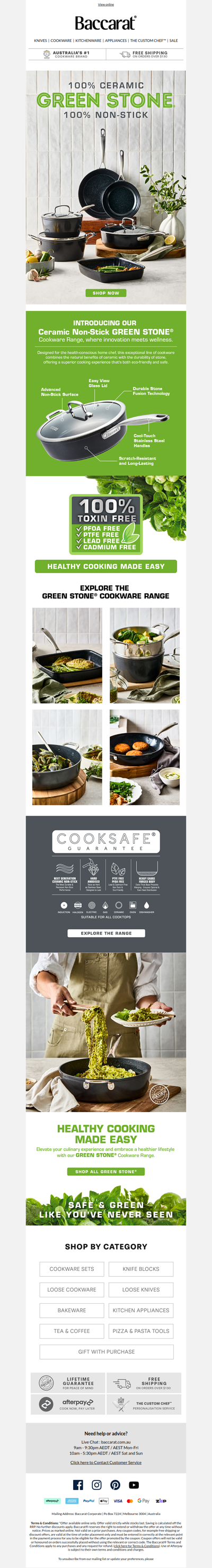 Introducing Baccarat Green Stone Cookware