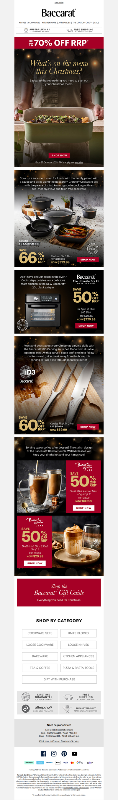 Your Christmas Kitchen Sorted with Baccarat